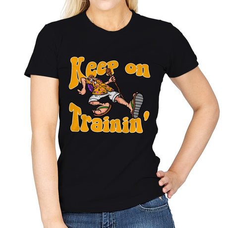 Keep On Trainin - Womens T-Shirts RIPT Apparel Small / Black