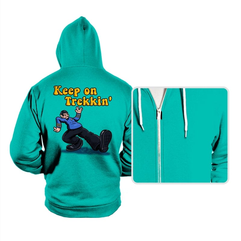 Keep on Trekkin' - Hoodies Hoodies RIPT Apparel Small / Teal