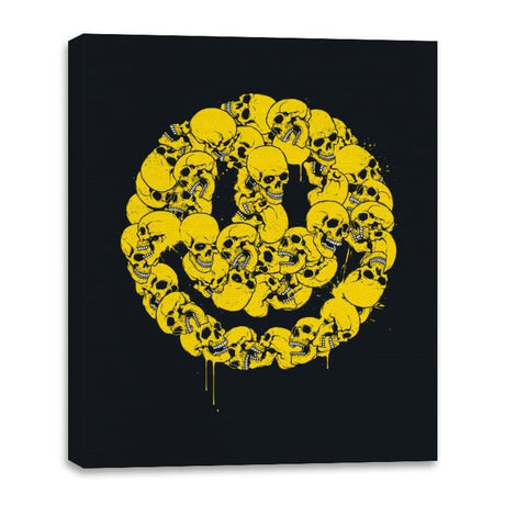 Keep Smiling - Canvas Wraps Canvas Wraps RIPT Apparel 16x20 / Black