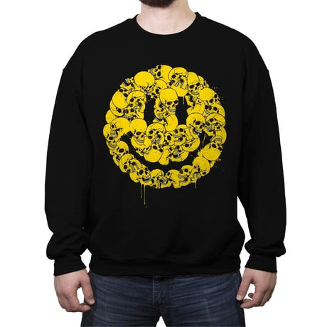 Keep Smiling - Crew Neck Sweatshirt Crew Neck Sweatshirt RIPT Apparel Small / Black