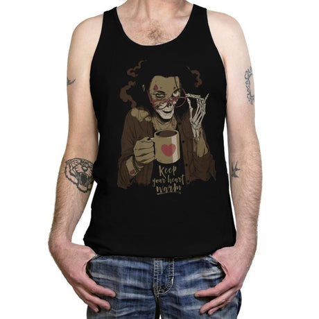 Keep Your Heart Warm - Tanktop Tanktop RIPT Apparel X-Small / Black