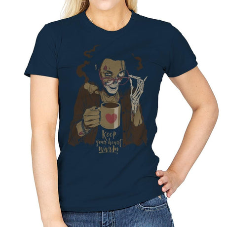 Keep Your Heart Warm - Womens T-Shirts RIPT Apparel Small / Navy