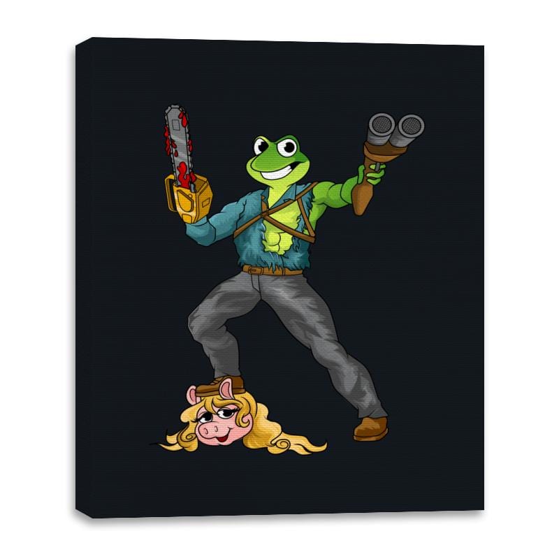 Kermit Ash Style - Canvas Wraps Canvas Wraps RIPT Apparel 16x20 / Black