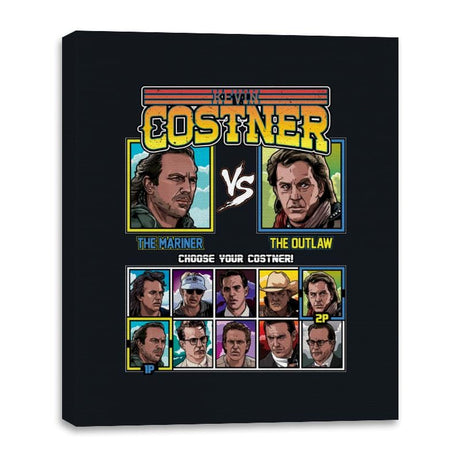 Kevin Costner Fighter - Canvas Wraps Canvas Wraps RIPT Apparel 16x20 / Black