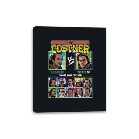 Kevin Costner Fighter - Canvas Wraps Canvas Wraps RIPT Apparel 8x10 / Black