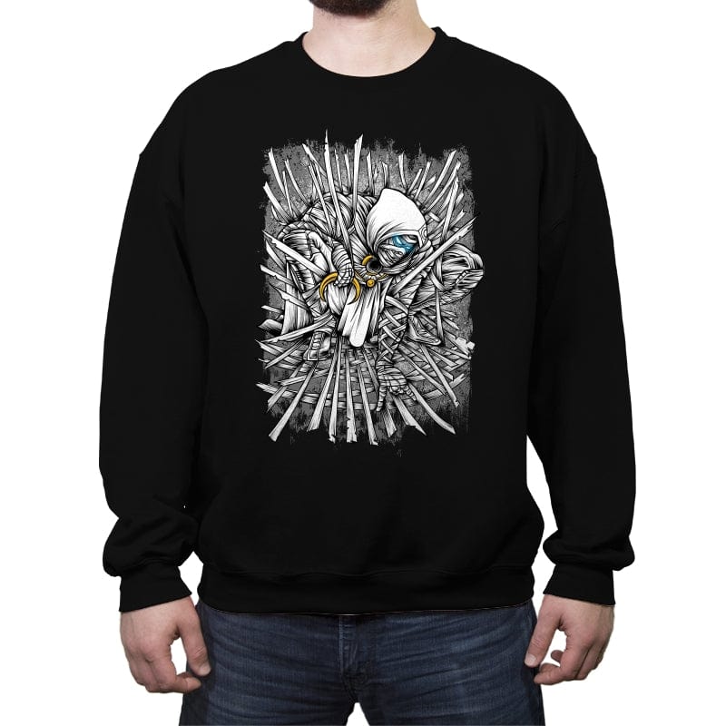 Khonshu Knight - Crew Neck Sweatshirt Crew Neck Sweatshirt RIPT Apparel Small / Black