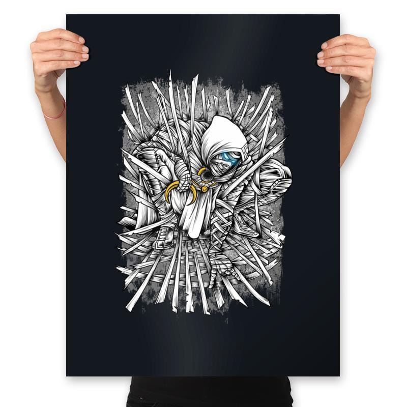 Khonshu Knight - Prints Posters RIPT Apparel 18x24 / Black