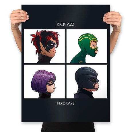 Kick Azz - Prints Posters RIPT Apparel 18x24 / Black