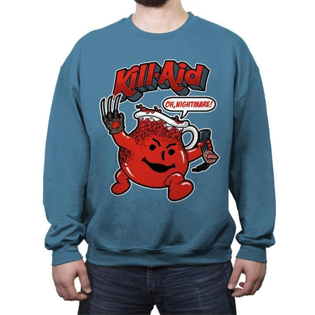 Kill-Aid - Crew Neck Sweatshirt Crew Neck Sweatshirt RIPT Apparel Small / Indigo Blue