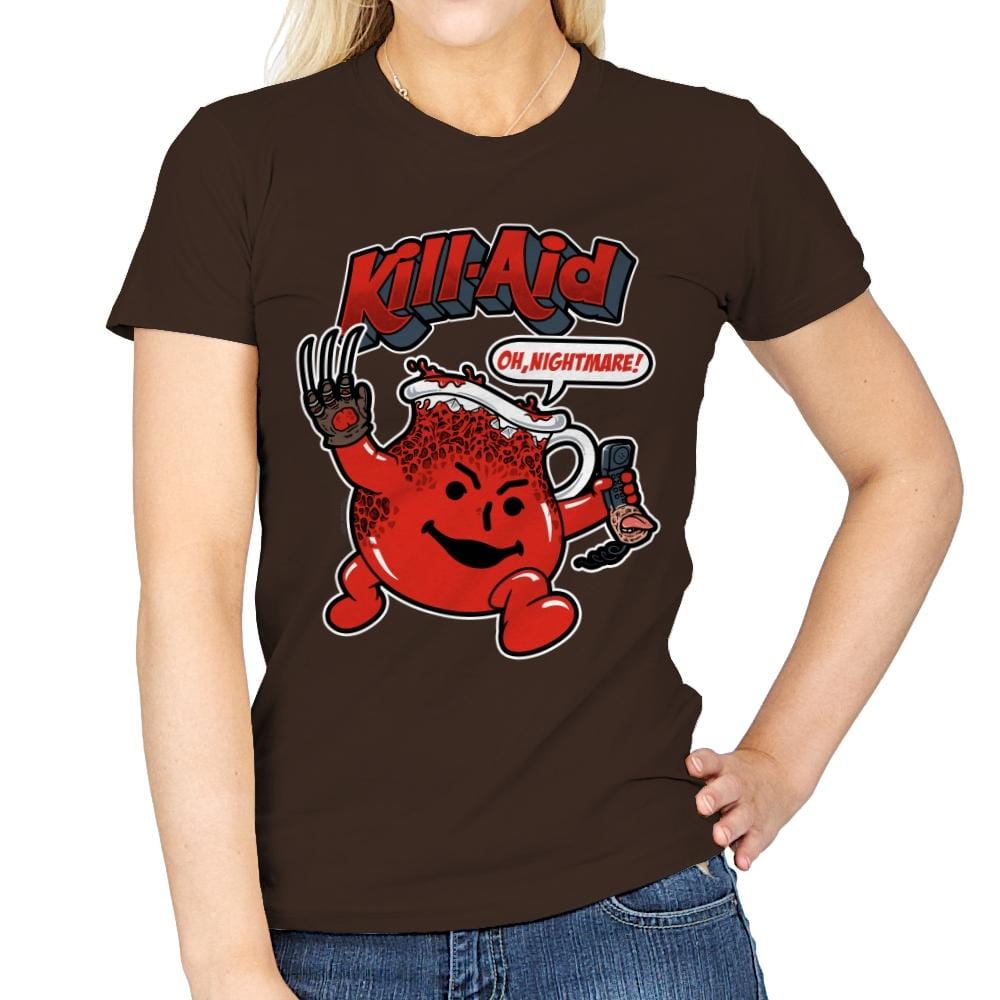 Kill-Aid - Womens T-Shirts RIPT Apparel Small / Dark Chocolate