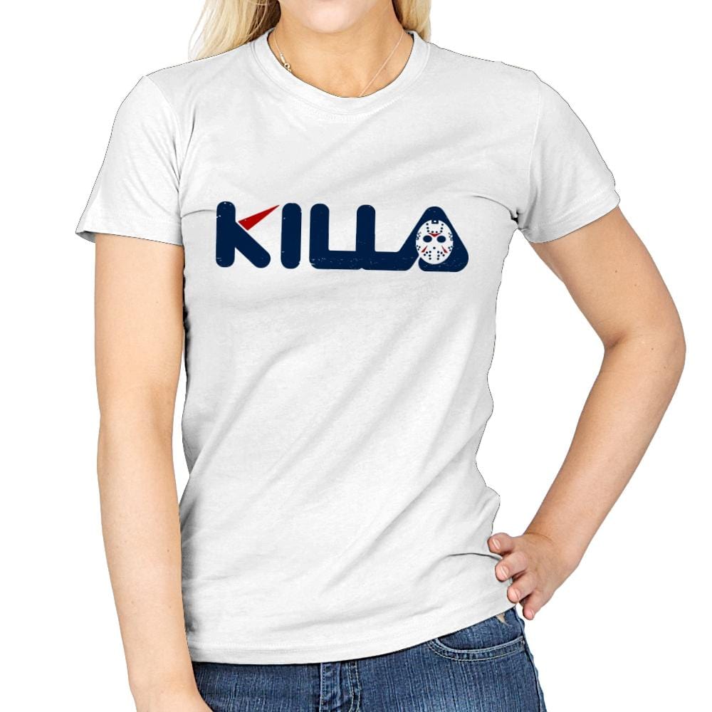 Killa - Womens T-Shirts RIPT Apparel Small / White