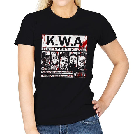 Killers with Attitude  - Womens T-Shirts RIPT Apparel Small / Black