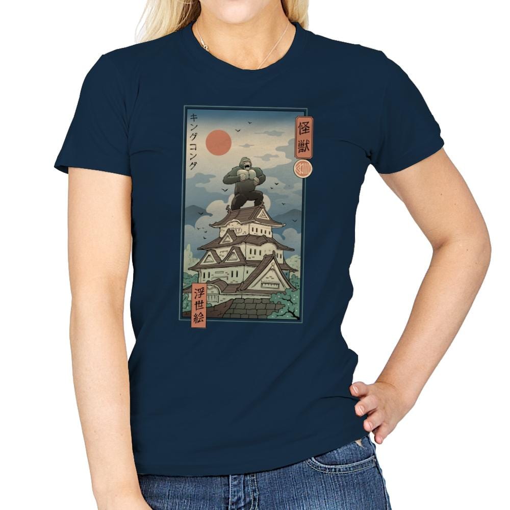 King of the Edo Jungle - Womens T-Shirts RIPT Apparel Small / Navy