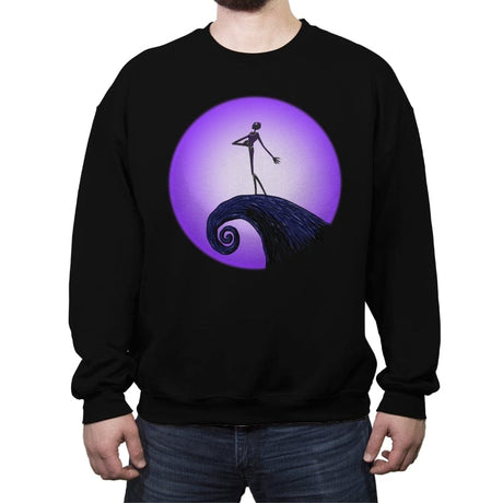 King of the Moon - Crew Neck Sweatshirt Crew Neck Sweatshirt RIPT Apparel Small / Black