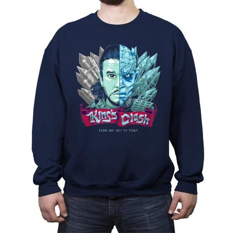 King's Clash - Crew Neck Sweatshirt Crew Neck Sweatshirt RIPT Apparel