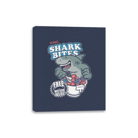 King Shark Bites - Canvas Wraps Canvas Wraps RIPT Apparel 8x10 / Navy