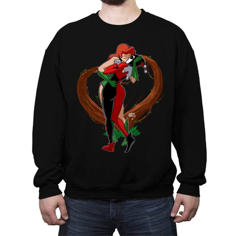 Kiss from a Rose - Crew Neck Sweatshirt Crew Neck Sweatshirt RIPT Apparel Small / Black