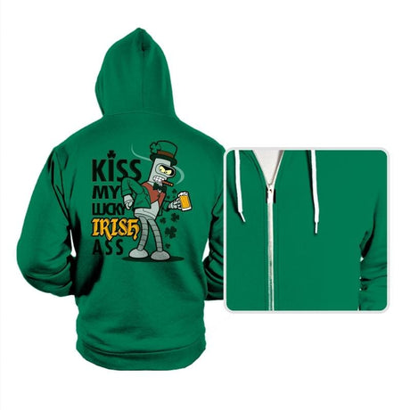 Kiss My lucky Irish - Hoodies Hoodies RIPT Apparel Small / Kelly