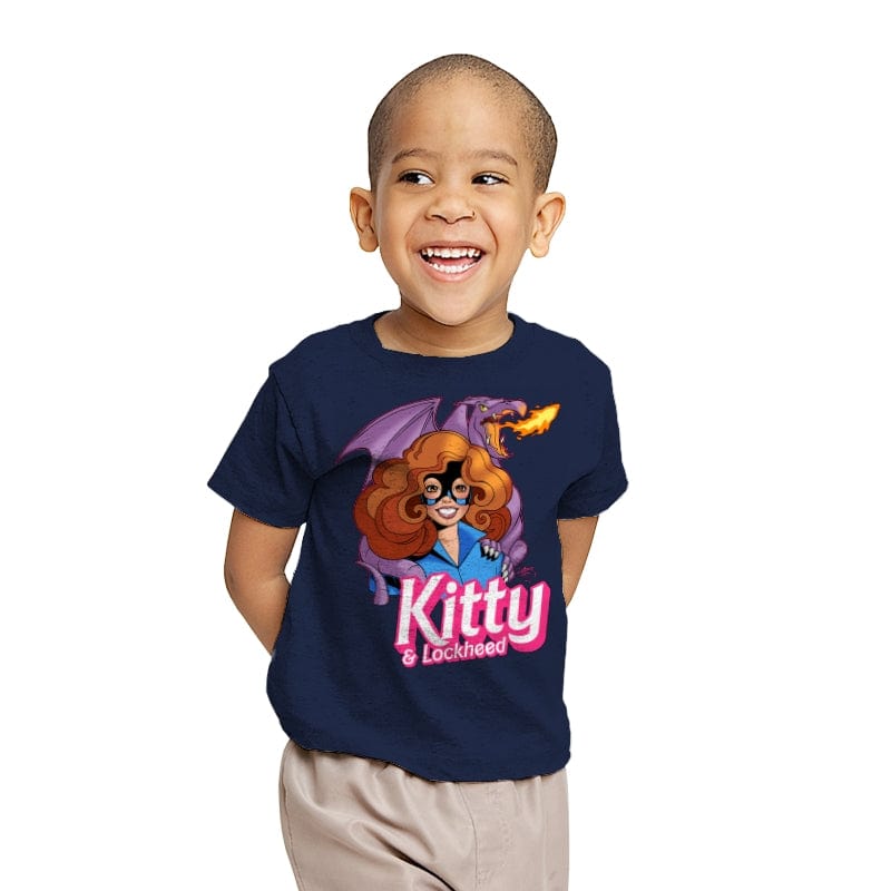 Kitty Doll - Youth T-Shirts RIPT Apparel X-small / Navy