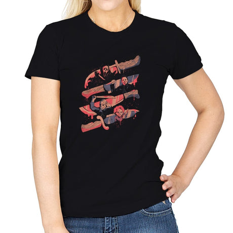 Knife Killers - Womens T-Shirts RIPT Apparel Small / Black