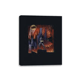 Knight Above the Sea of Buildings - Canvas Wraps Canvas Wraps RIPT Apparel 8x10 / Black