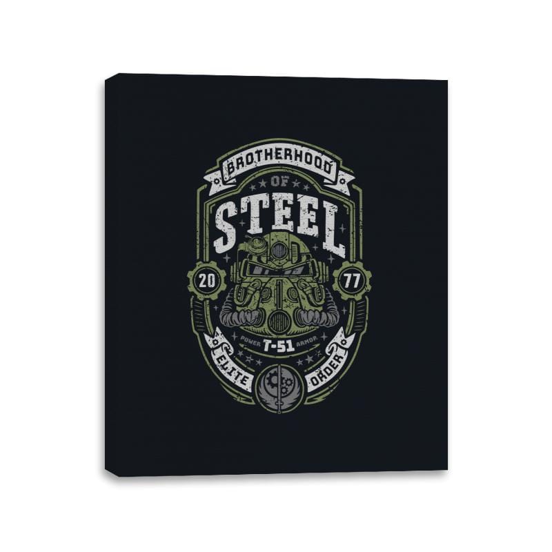 Knight of Steel T-51 - Canvas Wraps Canvas Wraps RIPT Apparel 11x14 / Black