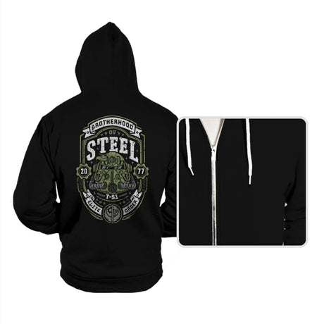 Knight of Steel T-51 - Hoodies Hoodies RIPT Apparel Small / Black