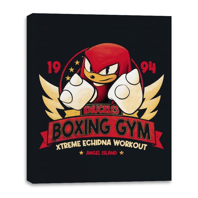 Knuckles Boxing Gym - Canvas Wraps Canvas Wraps RIPT Apparel 16x20 / Black