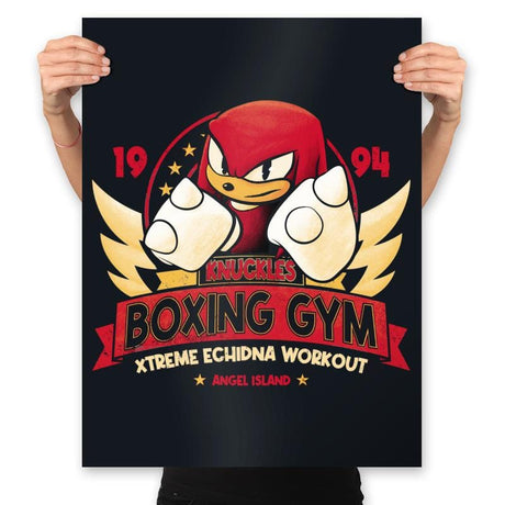 Knuckles Boxing Gym - Prints Posters RIPT Apparel 18x24 / Black