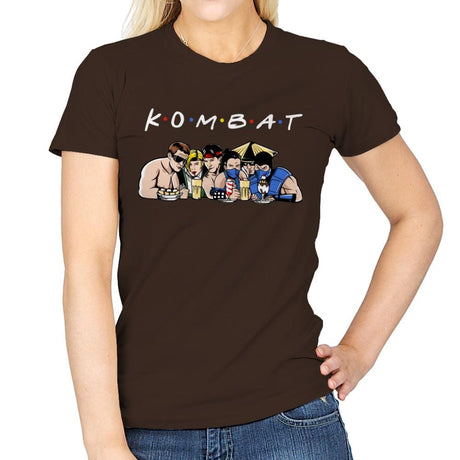 Kombat - Womens T-Shirts RIPT Apparel Small / Dark Chocolate