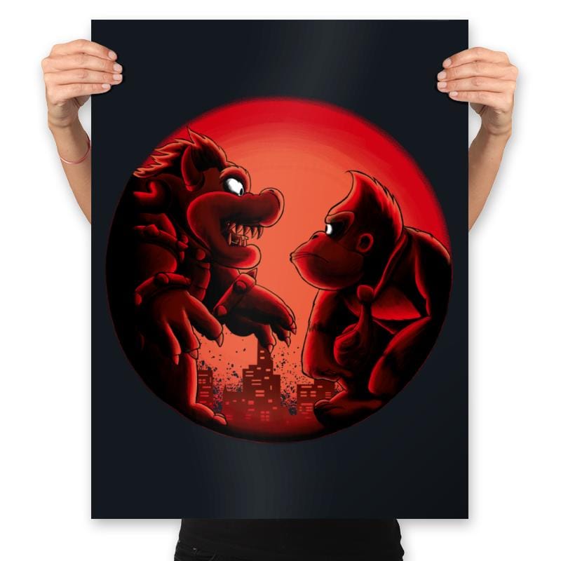 Koopa Vs Kong - Prints Posters RIPT Apparel 18x24 / Black