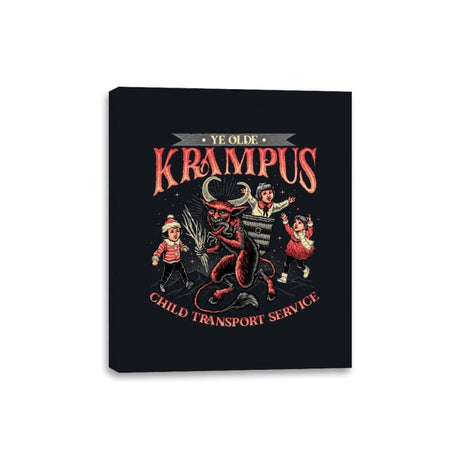 Krampus Christmas - Canvas Wraps Canvas Wraps RIPT Apparel 8x10 / Black