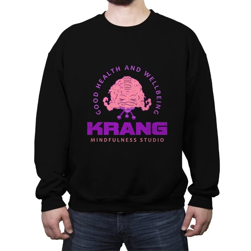 Krang Mindfulness Studio - Crew Neck Sweatshirt Crew Neck Sweatshirt RIPT Apparel Small / Black