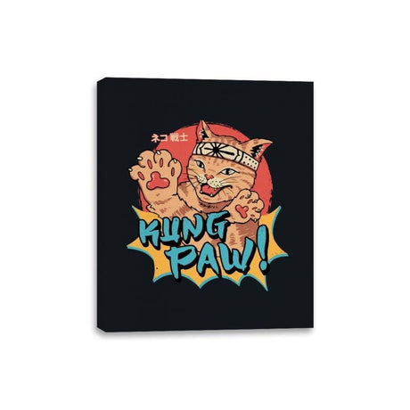 Kung Paw! - Canvas Wraps Canvas Wraps RIPT Apparel 8x10 / Black