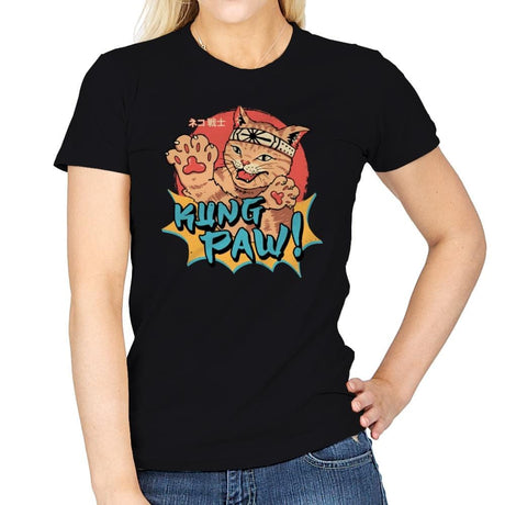 Kung Paw! - Womens T-Shirts RIPT Apparel Small / Black