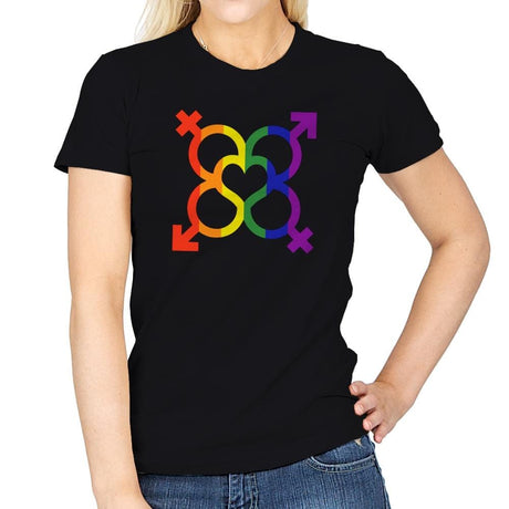 L.O.V.E. - Pride - Womens T-Shirts RIPT Apparel Small / Black