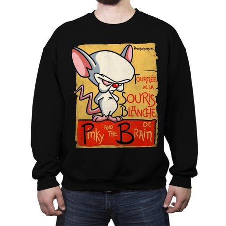 La Souris Blanche - Crew Neck Sweatshirt Crew Neck Sweatshirt RIPT Apparel Small / Black