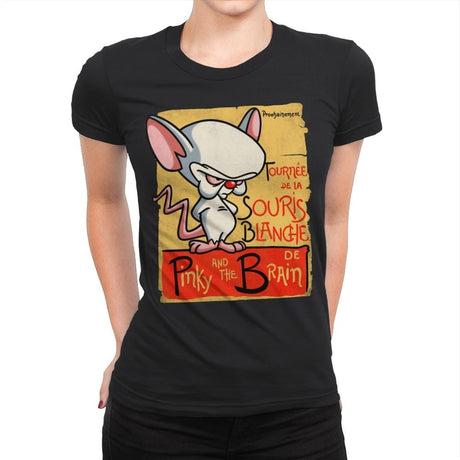 La Souris Blanche - Womens Premium T-Shirts RIPT Apparel Small / Black