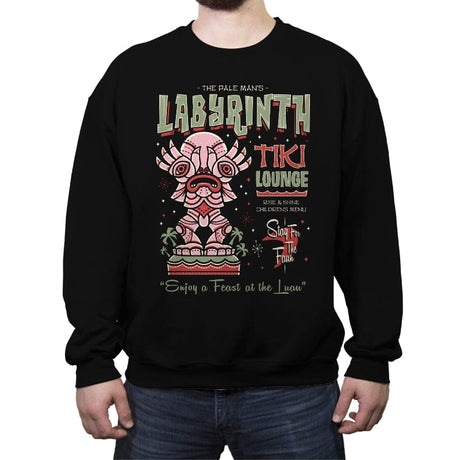 Labyrinth Tiki Lounge - Crew Neck Sweatshirt Crew Neck Sweatshirt RIPT Apparel Small / Black