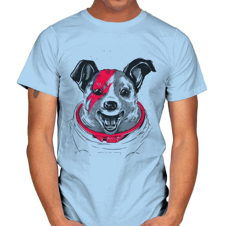 Laika Stardust - Mens T-Shirts RIPT Apparel Small / Light Blue