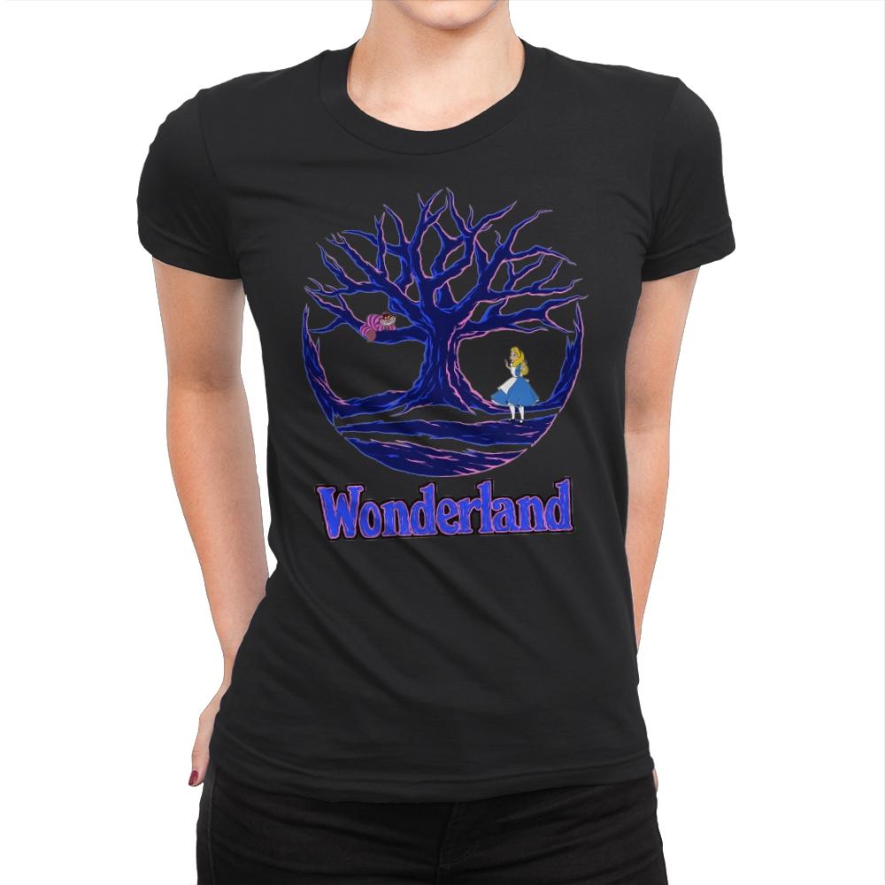 Land of Wonder - Womens Premium T-Shirts RIPT Apparel Small / Black