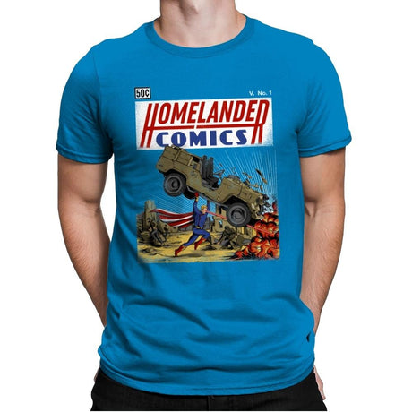 Laser Eyes Comics - Mens Premium T-Shirts RIPT Apparel Small / Turqouise