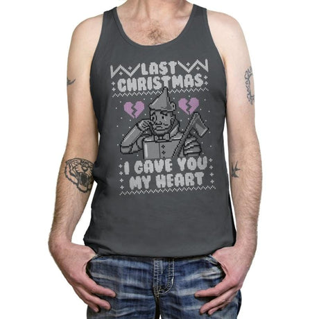 Last Christmas! - Ugly Holiday - Tanktop Tanktop RIPT Apparel X-Small / Asphalt