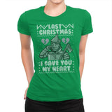 Last Christmas! - Ugly Holiday - Womens Premium T-Shirts RIPT Apparel Small / Kelly Green