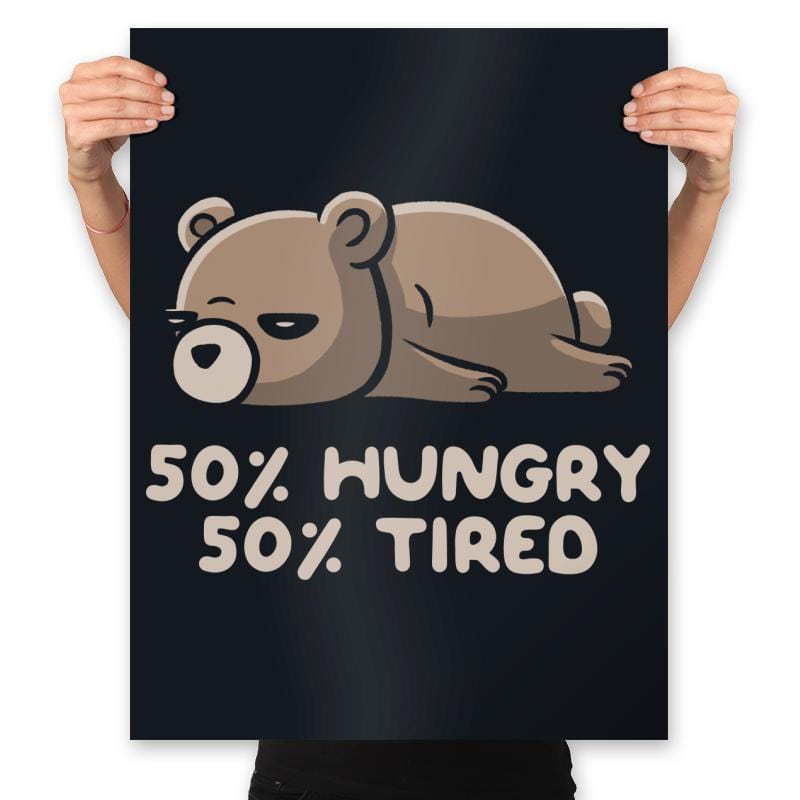 Lazy Bear - Prints Posters RIPT Apparel 18x24 / Black