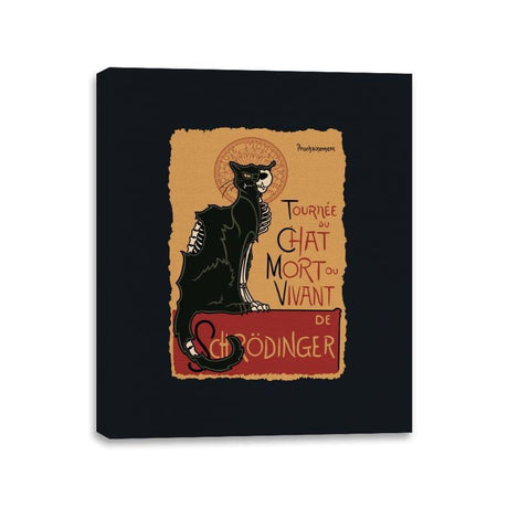 Le Chat Noir de Schrödinger - Canvas Wraps Canvas Wraps RIPT Apparel 11x14 / Black