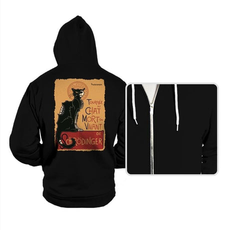 Le Chat Noir de Schrödinger - Hoodies Hoodies RIPT Apparel Small / Black