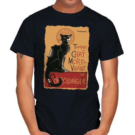 Le Chat Noir de Schrödinger - Mens T-Shirts RIPT Apparel Small / Black