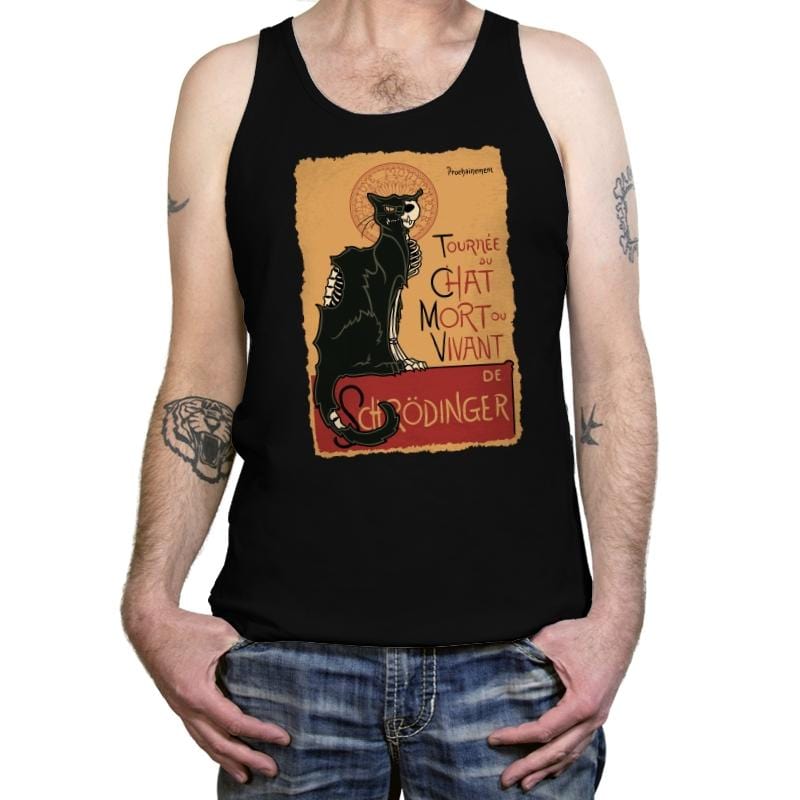 Le Chat Noir de Schrödinger - Tanktop Tanktop RIPT Apparel X-Small / Black