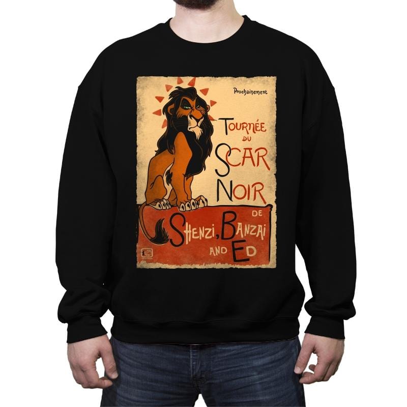 Le Scar Noir - Crew Neck Sweatshirt Crew Neck Sweatshirt RIPT Apparel Small / Black